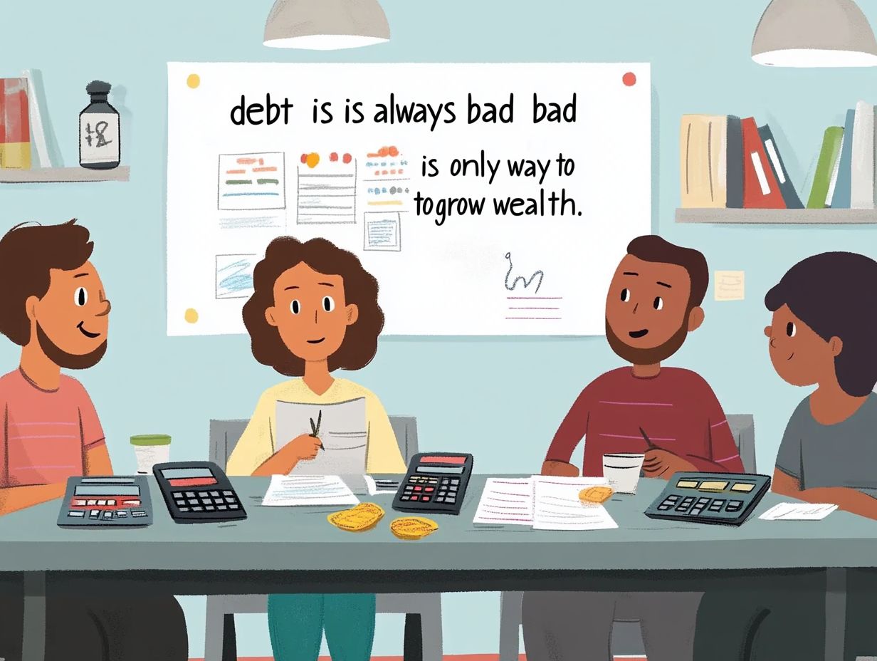 An infographic illustrating common misconceptions about personal finance