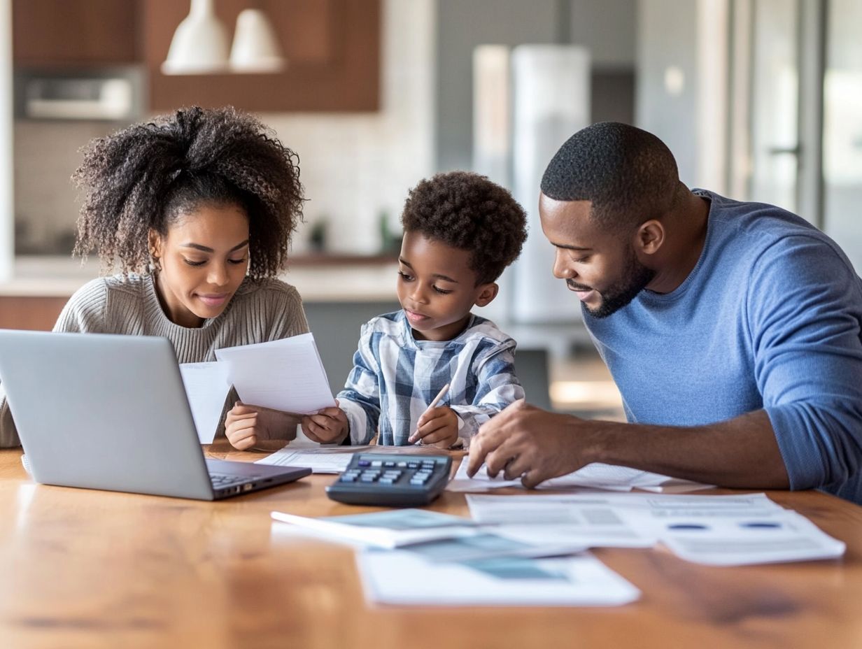 Visual guide to gathering financial information for family budgeting