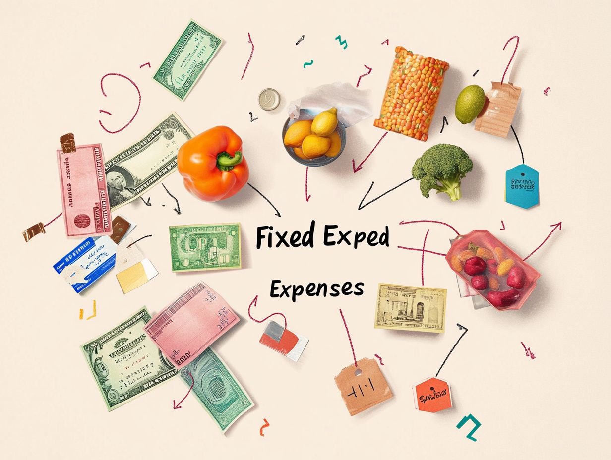 Visual representation of key takeaways for understanding fixed and variable expenses.